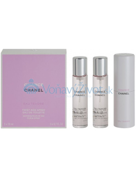 Chanel Chance Eau Tendre Twist and Spray Purse Spray W EDT 3x20ml