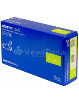 Latexové rukavice Nitrylex basic 100ks balenie, veľkosť S