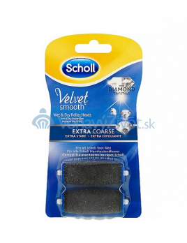 Scholl Velvet Smooth náhradní hlavice s diamantovými krystalky extra drsná 2ks