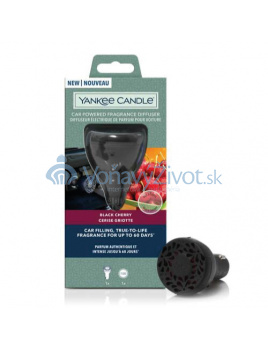 Yankee Candle ScentPlug Organic Pattern elektrický difuzér do zásuvky a náplň Black Cherry