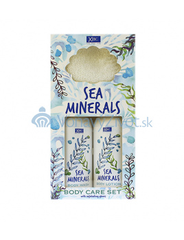 Xpel Sea Minerals Body Care Set dárková sada sprchový gél Sea Minerals 300 ml + tělové mlieko Sea Minerals 300 ml + exfoliační rukavice