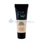 Maybelline Fit Me! Matte + Poreless matující make-up pro normální a mastnou pleť 100 Warm Ivory 30ml