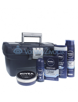 Nivea Men Protect & Care dárková sada (sprchový gél Men Protect & Care 250ml + gél na holení Men Protect & Care 200ml + voda po holení Men Protect & Care 100ml + anti-perspirant roll-on Men Protect & Care 50ml + univerzální krém Men Creme 150ml)