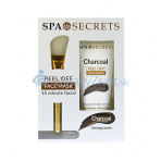 Xpel Spa Secrets Peel Off Face Mask dárková sada pleťová maska Spa Secrets Charcoal Peel Off 100 ml + aplikátor