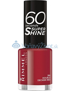 Rimmel London 60 Seconds Super Shine Nail Polish 8ml - 310 Double Decker Red