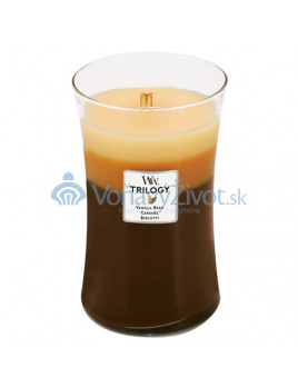 WoodWick Trilogy Vannila Bean, Caramel, Biscotti 609,5g