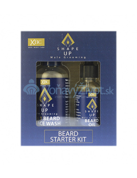 Xpel Shape Up Beard Starter Kit dárková sada čisticí gél na obličej a vousy Shape Up 2in1 Beard & Face Wash 100 ml + olej na vousy Shape Up Beard Oil 30 ml