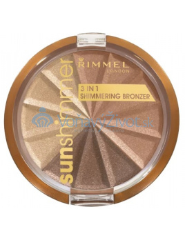 Rimmel London Sun Shimmer 3in1 Shimering Bronzer 9,9g - 002 Bronze Goddess