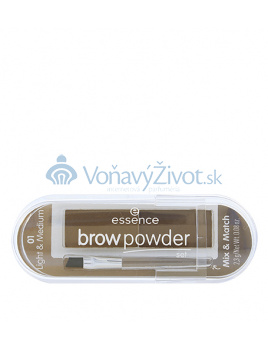 Essence Brow Powder set pro úpravu obočí 01 Light & Medium 2,3 g