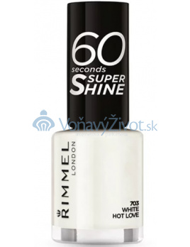 Rimmel London 60 Seconds Super Shine Nail Polish 8ml - 703 White Hot Love