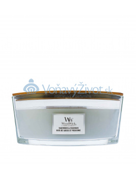 WoodWick Sagewood & Seagrass vonná svíčka s dřevěným knotem 453,6 g