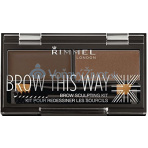 Rimmel London Brow This Way Scuplting Kit 2,4g - 003 Dark Brown