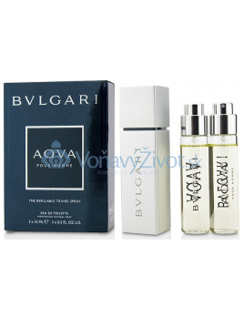 Bvlgari Aqva Pour Homme The Refillable Travel Spray M EDT 3x15ml