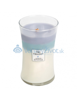 WoodWick Trilogy Lavender Spa, Sea Salt & Cotton, White Tea & Jasmine 609,5g