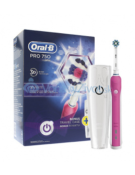 Oral-B PRO 750 3D Pink elektrický zubní kartáček