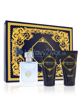 Versace Pour Homme toaletní voda 50 ml + balzám po holení 50 ml + sprchový gél 50 ml Pro muže dárková sada