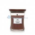 WoodWick vonná svíčka s dřevěným knotem Stone Washed Suede 275g