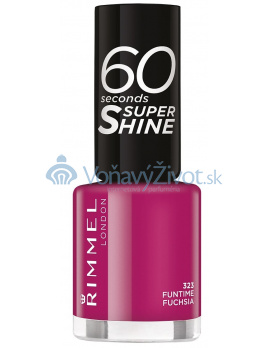 Rimmel London 60 Seconds Super Shine Nail Polish 8ml - 323 Funtime Fuchsia