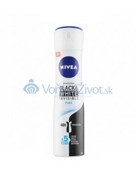 Nivea Invisible Black & White Pure antiperspirant ve spreji 150ml