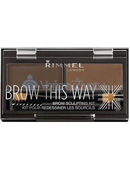 Rimmel London Brow This Way Scuplting Kit 2,4g - 003 Dark Brown