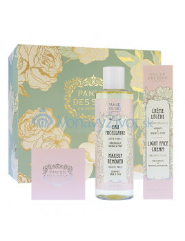 Panier Des Sens Radiant Peony dárková sada pleťové sérum 30 ml + výživný krém na obličej 50 ml + čistící pěna 50 ml