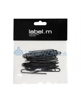 label.m Twisted U-Pin Black 50mm (40)/Vlásenka  do U vroubkovaná černá 50mm 40ks