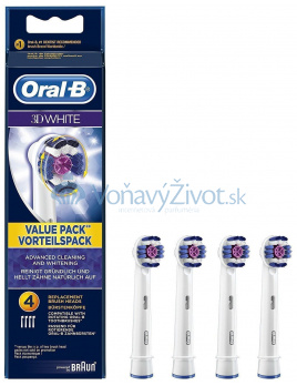 Oral-B 3D White Replacement Brush Heads 4 Pack