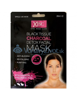 Xpel Body Care Black Tissue Charcoal Detox Facial Mask 28ml