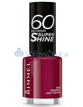 Rimmel London 60 Seconds Super Shine Nail Polish 8ml - 340 Berries And Cream