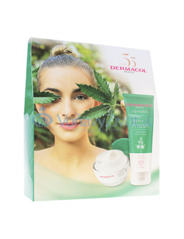 Dermacol Cannabis dárková sada pleťový krém 50 ml + detoxikační jílová maska 100 ml