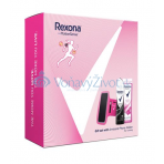 Rexona MotionSense dárková sada antiperspirant sprej Invisible On Black & White 150 ml + sprchový gél Orchid Fresh 250 ml + sportovní pouzdro na mobil