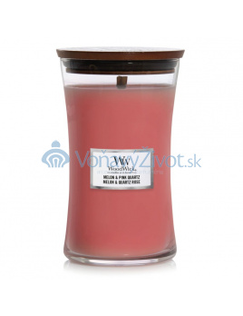 WoodWick Melon & Pink Quartz vonná svíčka 453g
