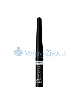 Rimmel London Glam Eyes tekuté oční linky 001 Black Glamour 3,5ml