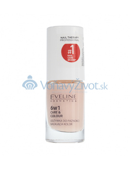 Eveline Cosmetics Nail Therapy 6in1 Care & Color vyživující kondicionér na nehty Rose 5ml