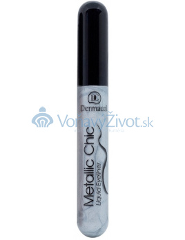 Dermacol Metallic Chic Liquid Eyeliner 6ml - 3 Silver
