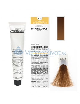 MY.ORGANICS Colorganics 100ml - 6.34 Warm Dark Golden Copper