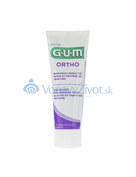 G.U.M Ortho gélová zubní pasta pro čištění zubů s rovnátky 75ml