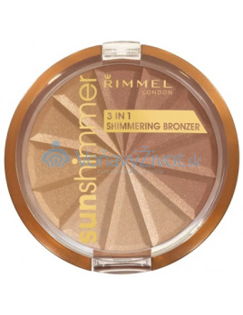 Rimmel London Sun Shimmer 3in1 Shimmering Bronzer 9,9g - 001 Gold Princess