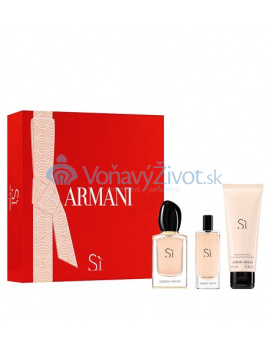 Giorgio Armani Sí parfémovaná voda Pro ženy 50ml + parfémovaná voda 15ml + tělové mlieko 75ml